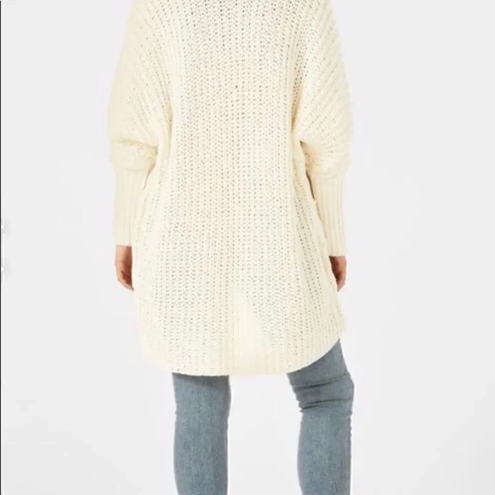 Sweater Faux Fur Trim - Size Small New! Cream White